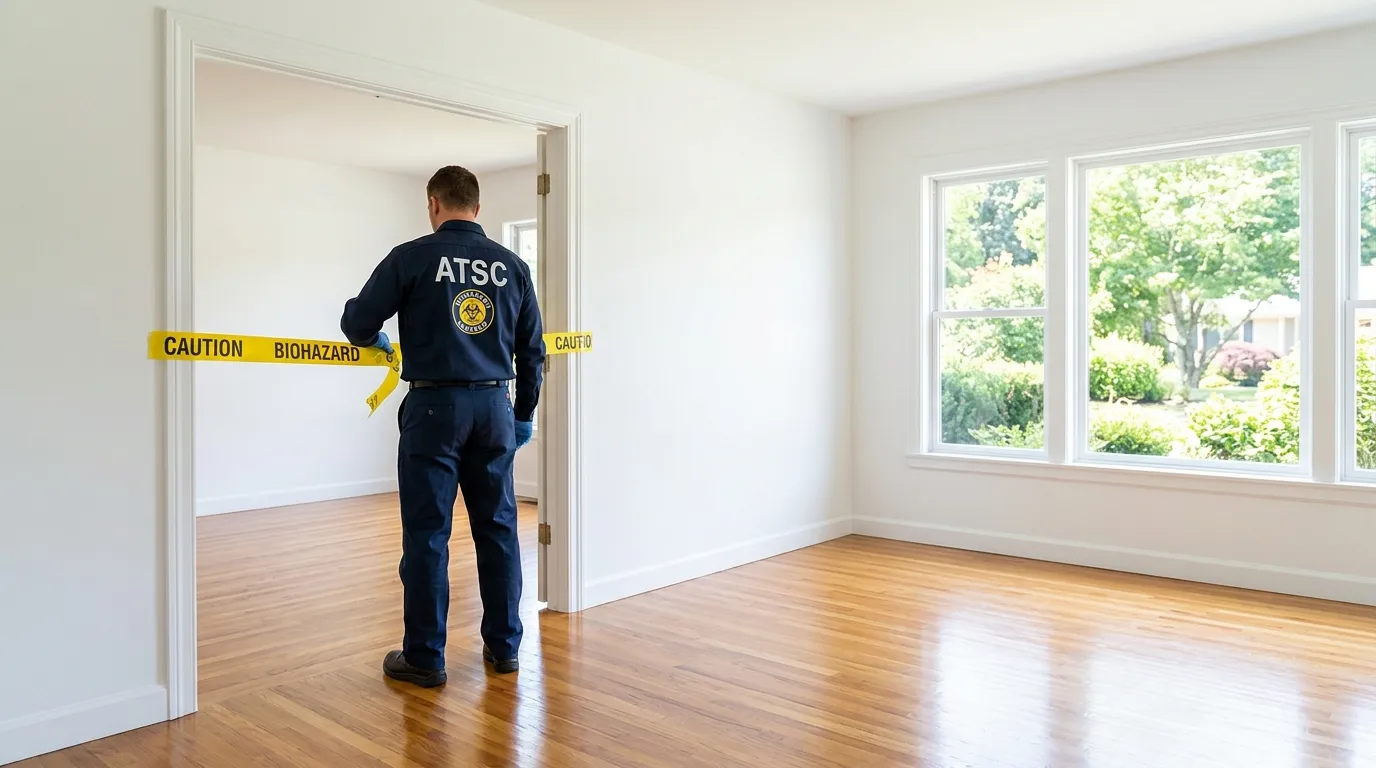 Certified biohazard cleanup crew performing Crime Scene Cleanup in Northridge
